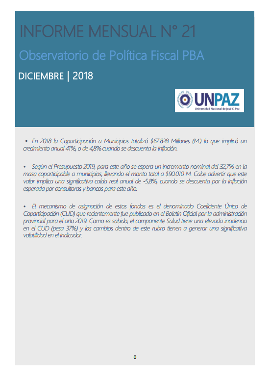 Informe Mensual Nº 21