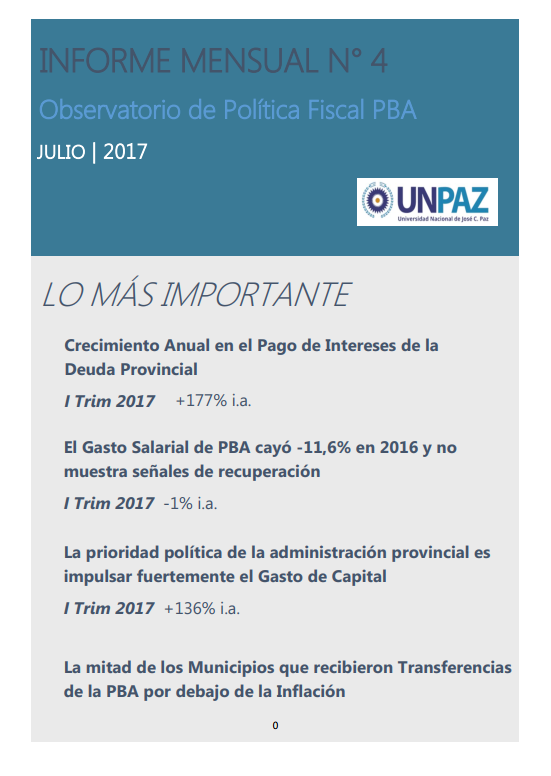 Informe Mensual Nº 4