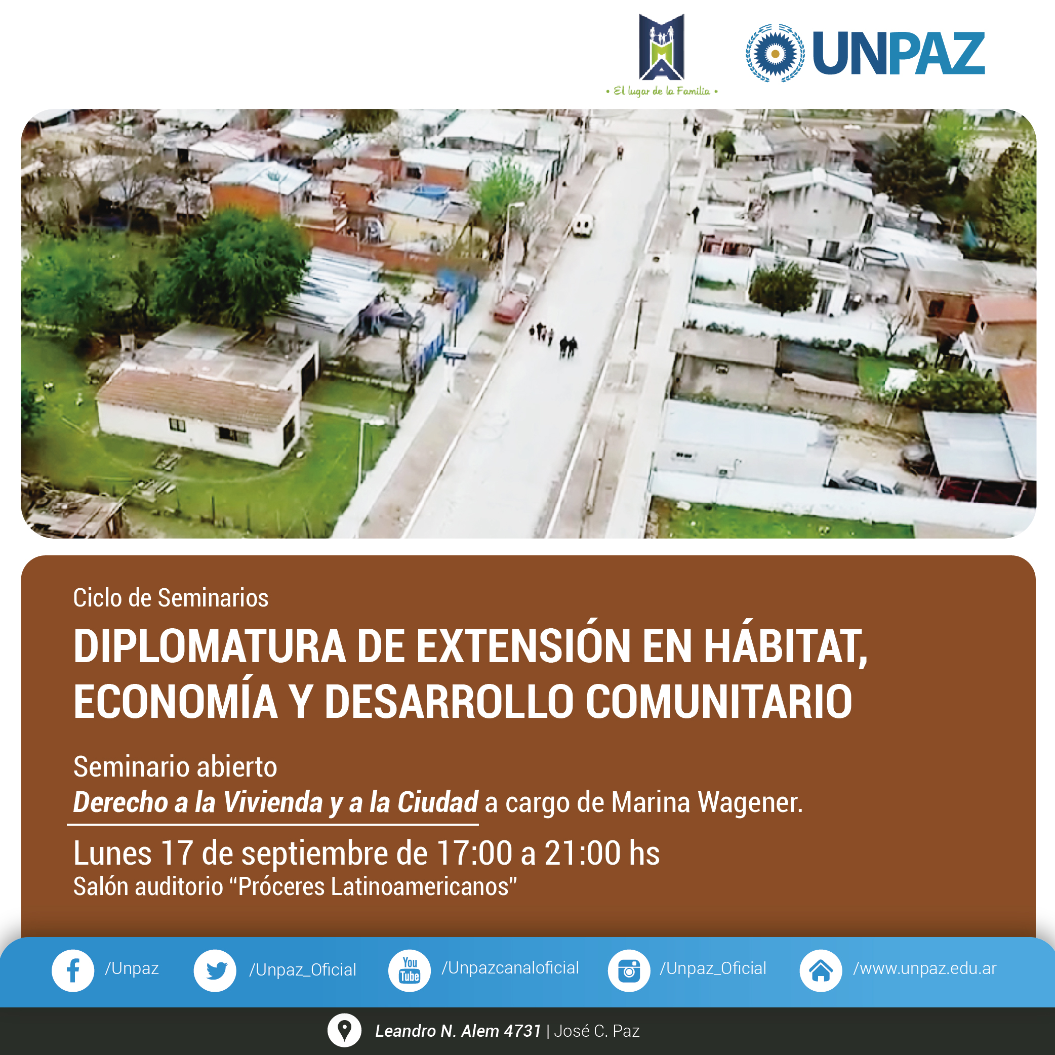 Seminario abierto “Derecho a la Vivienda y a la Ciudad”