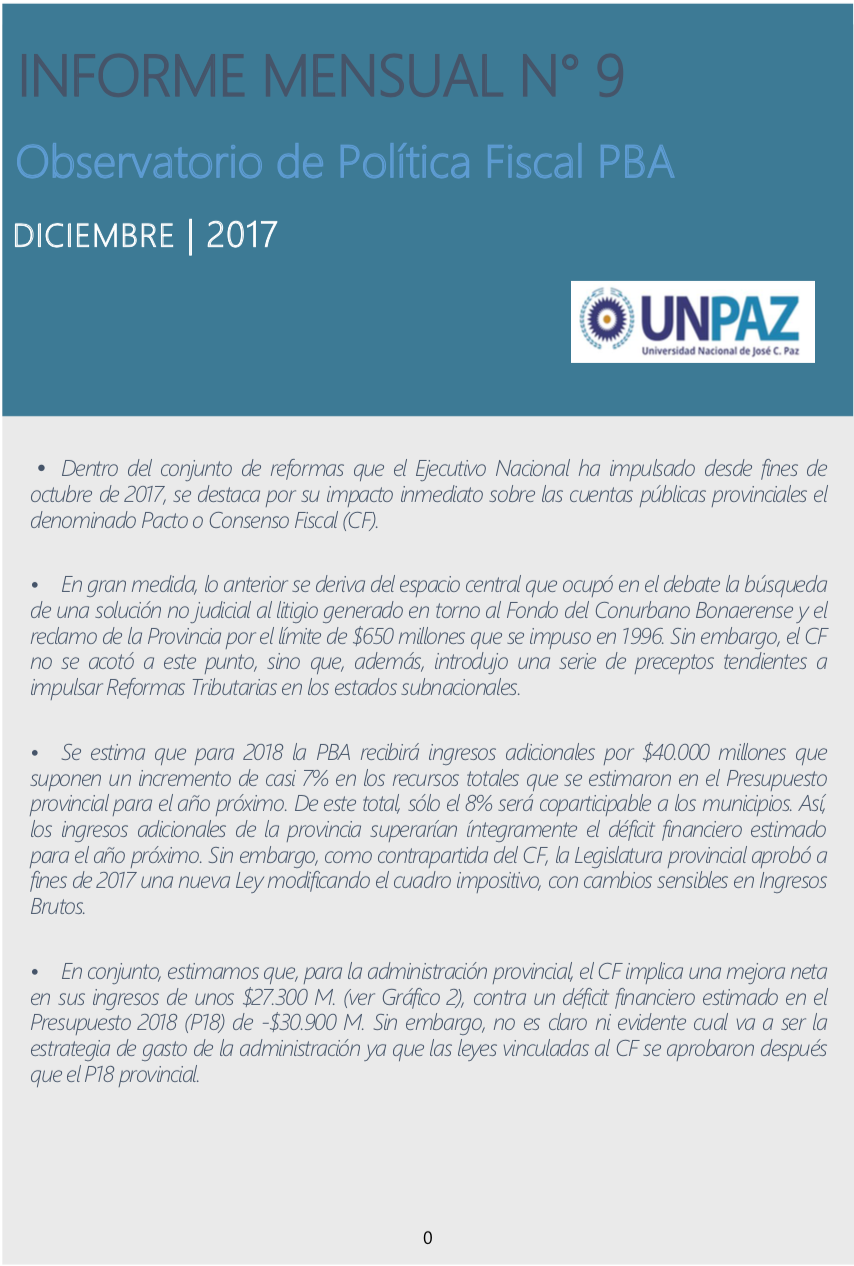 Informe Mensual Nº 9