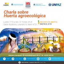 Charla sobre huerta agroecológica octubre